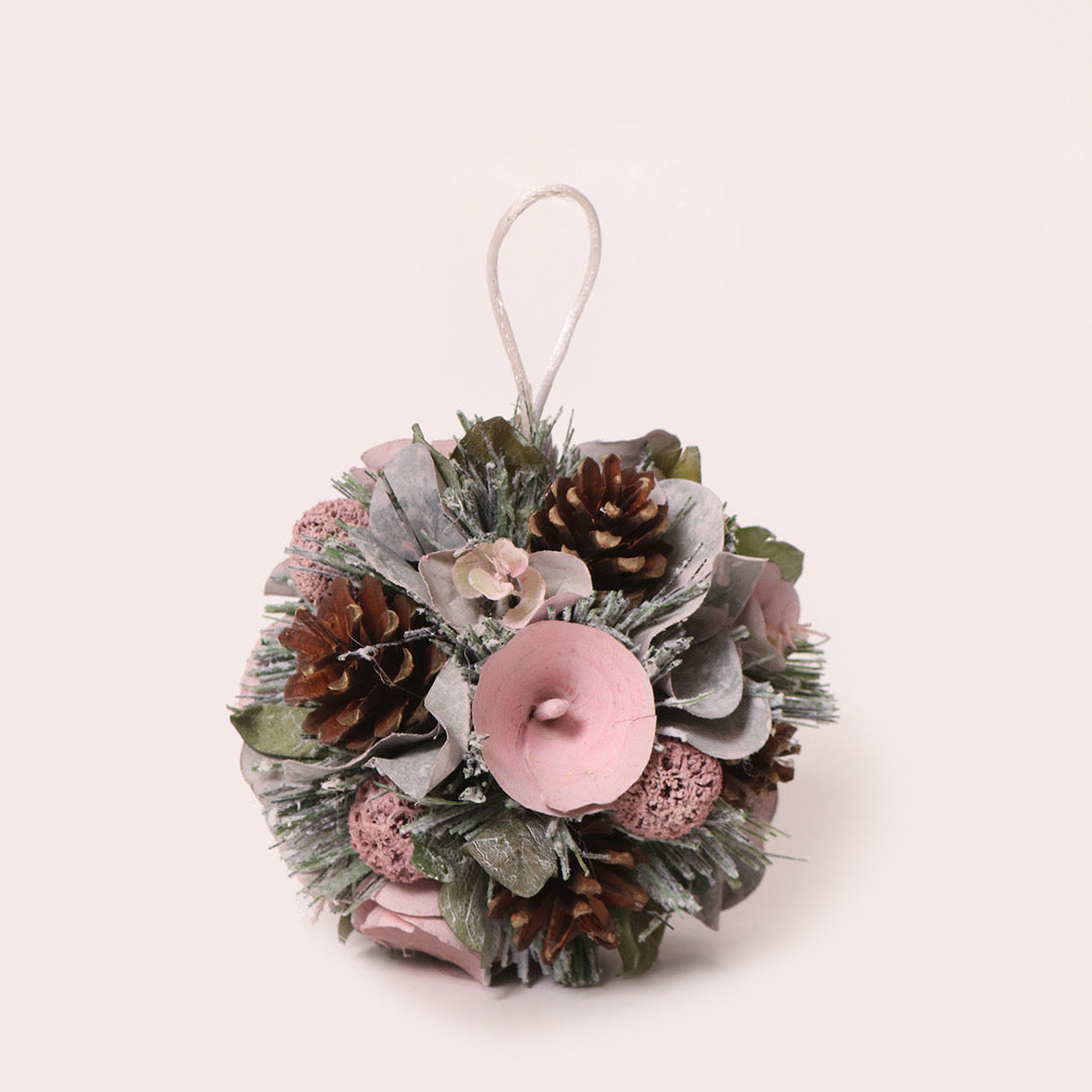 Winter Pink Bauble Decor