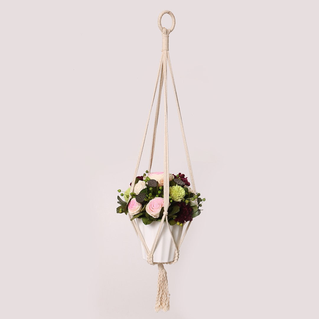 Rustic Blooms Hanging Pot Decor